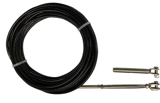 WIRE KIT 4MM, 10M SVART PVC PLUS