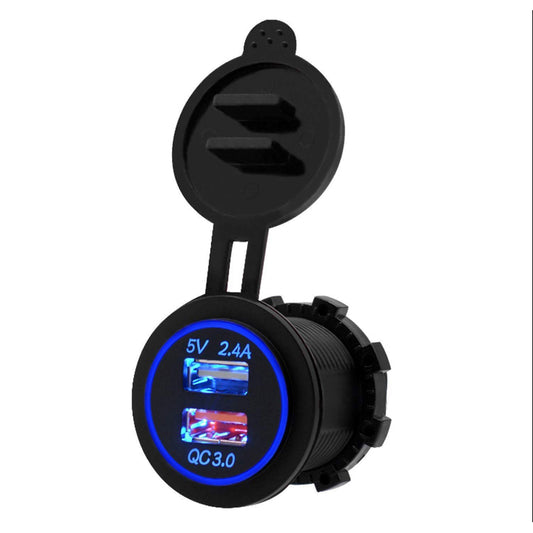 ELUTTAG 12V DUBBEL USB BELYST