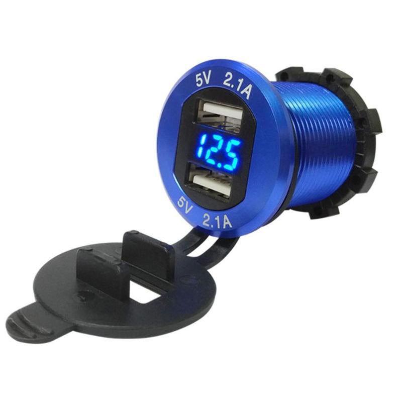 ELUTTAG 12V USB MED VOLTMÄTARE BELYST