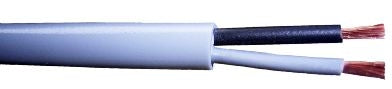 ELKABEL RUND GRÅ 2X1.5MM²
