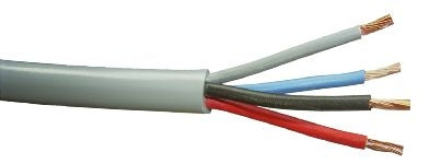 ELKABEL RUND GRÅ 4X1.5