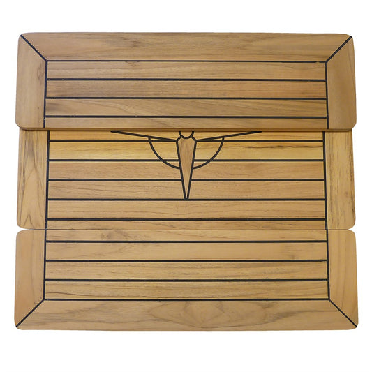 BORDSKIVA TEAK KLAFF M NÅT 70 X 60 CM