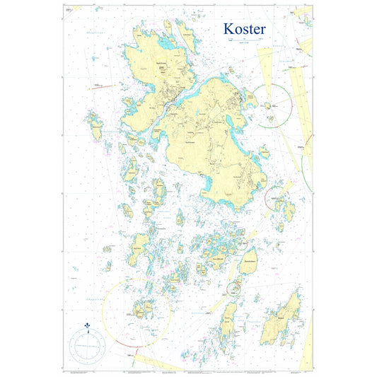 VÄGGKARTA KOSTERSKÄRGÅRDEN 70X100 OVIKT